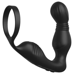 Anal Fantasy Elite - prosztata vibrátor péniszgyűrűvel (fekete)
