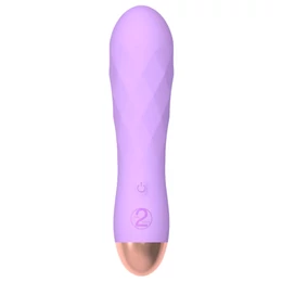 Cuties Mini - akkus, vízálló, rácsos vibrátor (lila)
