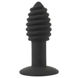 Black Velvets Twist - akkus, szilikon anál vibrátor (fekete)