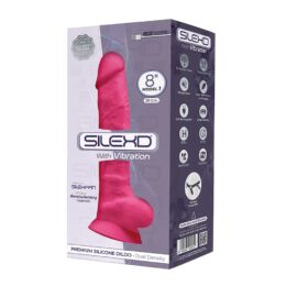 Silexd 8 - alakítható, tapadótalpas, herés vibrátor - 20cm (pink)