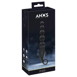 ANOS Anal Beads - gyöngyös anál vibrátor (fekete)