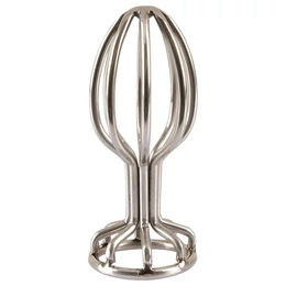 ANOS Metal (2,8cm) - kalitkás acél anál plug (ezüst)