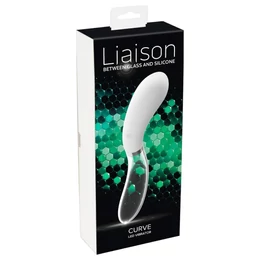 Liaison Curve - akkus, LED vibrátor (átlátszó-fehér)