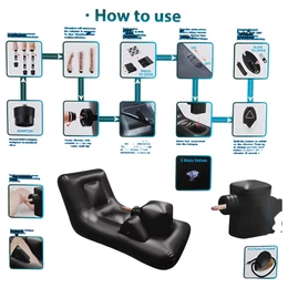 Dark Magic - elemes szexgép ággyal (fekete)