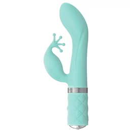 Pillow Talk Kinky - akkus, 2 motoros G-pont vibrátor (türkiz)