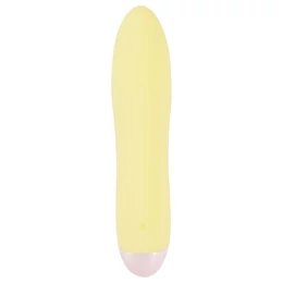 Cuties Mini Yellow - akkus, szilikon rúdvibrátor (sárga)