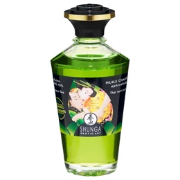 Shunga - melegítő masszázsolaj - zöld tea (100ml)