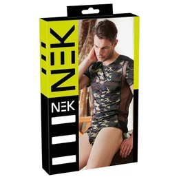 NEK - terepmintás férfi póló (zöld-barna)