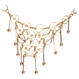 Cottelli - nyitott string tanga dísszel - fekete (S-L)