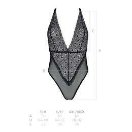 Passion Eco Zinnia - csipke body (fekete)
