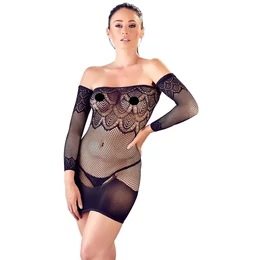 Mandy Mystery - necc csőruha kardísszel és és tanga fekete (S-L)