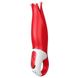 Satisfyer Power Flower - akkus, vízálló vibrátor (piros)