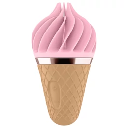 Satisfyer Sweet Treat - akkus, forgó csikló vibrátor (pink-barna)