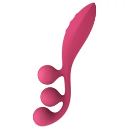 Satisfyer Tri Ball 1 - akkus, multifunkciós vibrátor (piros)