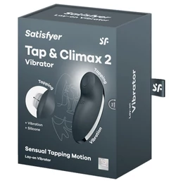 Satisfyer Tap &amp; Climax 2 - 2in1 csikló vibrátor (szürke)