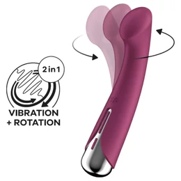 Satisfyer Spinning G-Spot 1 - forgó fejes G-pont vibrátor (piros)
