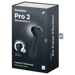 Satisfyer Pro2 Gen3 - léghullámos csiklóizgató (sötét szürke)