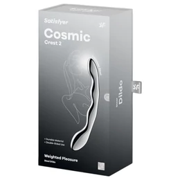 Satisfyer Cosmic Crest 2 - hullámos acéldildó (ezüst)
