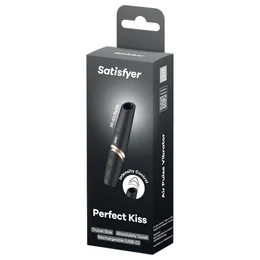 Satisfyer Perfect Kiss - rúzs vibrátor (fekete)