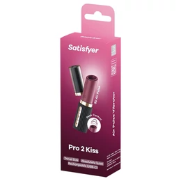 Satisfyer Pro 2 Kiss - léghullámos rúzs vibrátor (fekete)