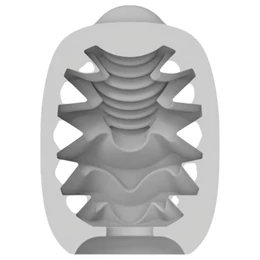VIBEGGS Candy Curves - vibrációs tojás maszturbátor (fehér)