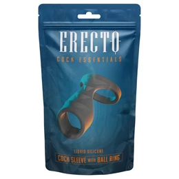 Erecto - 2in1 péniszgyűrű (fekete)