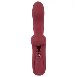 Javida 2 Function Rabbit - akkus csiklókaros vibrátor (piros)