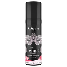 Orgie Dual Vibe - unisex folyékony vibrátor - Eper - Gin Tonic (15ml)