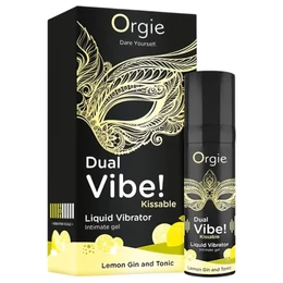 Orgie Dual Vibe - unisex folyékony vibrátor - Gin Tonic (15ml)