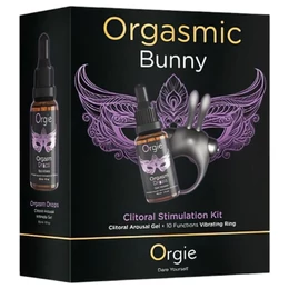 Orgie Orgasmic Bunny - vibrációs péniszgyűrű szett (fekete)