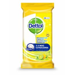 Dettol Power&Fresh - univerzális felülettisztító kendő - citrom-lime (36db)