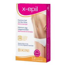 X-Epil - használatra kész prémium gélgyantacsíkok (12db) - bikini/hónalj