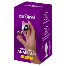 Desirel Pink Jewel S - anál plug (ezüst-pink)