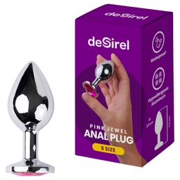 Desirel Pink Jewel S - anál plug (ezüst-pink)
