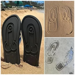 Flip-flop papucs - fütyi talppal - fekete