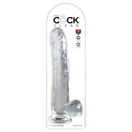 King Cock Clear 11 - herés dildó (átlátszó)
