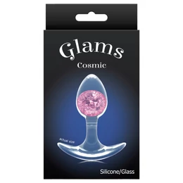 NS Novelties - átlászó butt plug - S (pink)