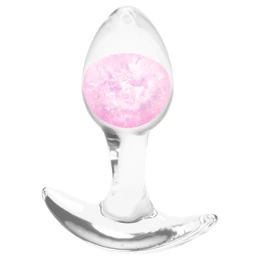 NS Novelties - átlászó butt plug - S (pink)