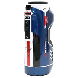 Leten SM Future Pro - hálózati lökő, nyögő, szorító, melegítő maszturbátor (kék)