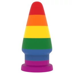 Lovetoy Prider - anál tágító plug - 15cm (szivárvány)