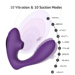 Tracy&#039;s Dog 2 - léghullámos 2in1 vibrátor (lila)