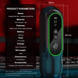 Leopard - vibráló fel-le mozgó maszturbátor (fekete)