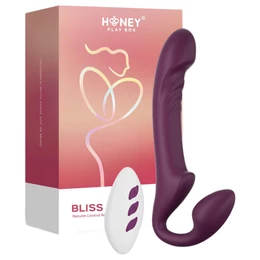 Honey Play Box Bliss - forgó gyöngyös felcsatolható vibrátor (lila)