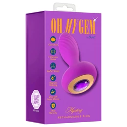 Oh My Gem - vibrációs anál plug kővel (lila)