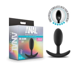 Anal Adventures Platinum M - anál plug - fekete (közepes)