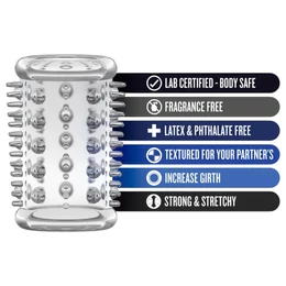 Stay Hard - apró tüskés péniszmandzsetta (átlátszó)