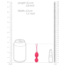 Loveline - barázdált vibrációs gésagolyó (pink)