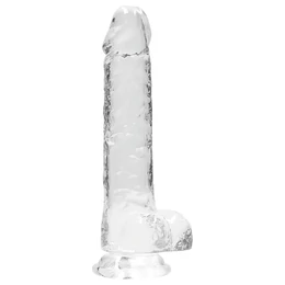 REALROCK - átlátszó élethű dildó - átlátszó (19cm)