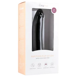 Easytoys - tapadókorongos 100% szilikon dildó (21cm) - fekete