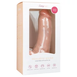 EasyToys - tapadókorongos, herés dildó (20 cm, testszínű)
